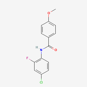 molecular formula C14H11ClFNO2 B13340689 N-(4-chloro-2-fluorophenyl)-4-methoxybenzamide 