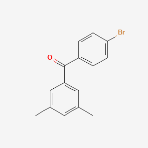 molecular formula C15H13BrO B1334069 4-溴-3',5'-二甲基苯甲酮 CAS No. 844879-16-9
