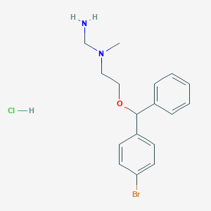 molecular formula C17H22BrClN2O B13340715 N-(2-((4-Bromophenyl)(phenyl)methoxy)ethyl)-N-methylmethanediamine hydrochloride 