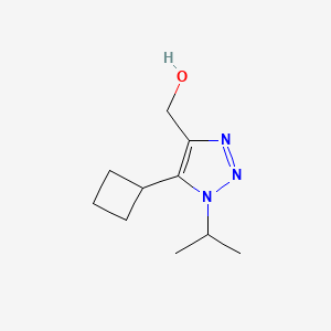 molecular formula C10H17N3O B13340767 [5-Cyclobutyl-1-(propan-2-yl)-1H-1,2,3-triazol-4-yl]methanol 