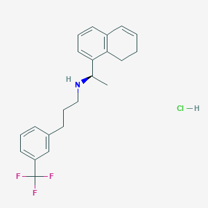 molecular formula C22H25ClF3N B13340777 (R)-N-(1-(7,8-Dihydronaphthalen-1-yl)ethyl)-3-(3-(trifluoromethyl)phenyl)propan-1-amine hydroChloride 