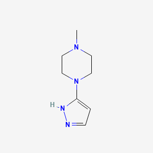 molecular formula C8H14N4 B13340779 1-Methyl-4-(1H-pyrazol-3-yl)piperazine 