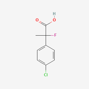 molecular formula C9H8ClFO2 B13340794 2-(4-Chlorophenyl)-2-fluoropropanoic acid 