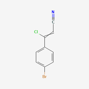 molecular formula C9H5BrClN B1334080 3-(4-Bromophenyl)-3-chloroprop-2-enenitrile CAS No. 78583-87-6