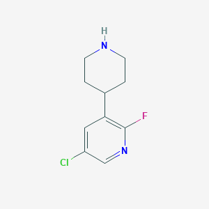 5-Chloro-2-fluoro-3-(piperidin-4-YL)pyridine