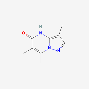 molecular formula C9H11N3O B13340884 3,6,7-trimethyl-4H,5H-pyrazolo[1,5-a]pyrimidin-5-one 