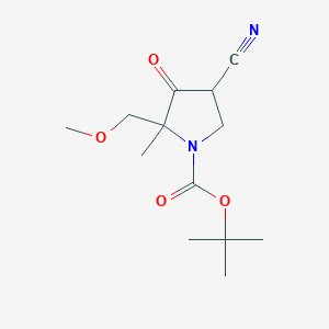 molecular formula C13H20N2O4 B13340901 tert-Butyl 4-cyano-2-(methoxymethyl)-2-methyl-3-oxopyrrolidine-1-carboxylate 