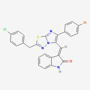 3-((6-(4-Bromophenyl)-2-(4-chlorobenzyl)imidazo[2,1-b][1,3,4]thiadiazol-5-yl)methylene)indolin-2-one