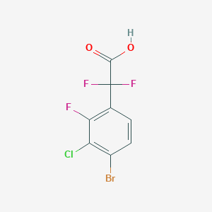 molecular formula C8H3BrClF3O2 B13340921 2-(4-Bromo-3-chloro-2-fluorophenyl)-2,2-difluoroacetic acid 