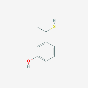 molecular formula C8H10OS B13340948 3-(1-Sulfanylethyl)phenol 