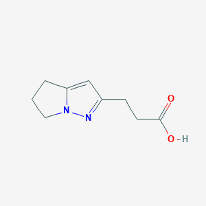 molecular formula C9H12N2O2 B13340964 3-(5,6-Dihydro-4H-pyrrolo[1,2-b]pyrazol-2-yl)propanoic acid 