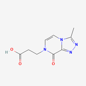 molecular formula C9H10N4O3 B13340977 3-(3-methyl-8-oxo-[1,2,4]triazolo[4,3-a]pyrazin-7(8H)-yl)propanoic acid 