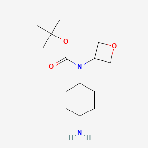 Rel-tert-butyl ((1r,4r)-4-aminocyclohexyl)(oxetan-3-yl)carbamate