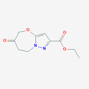 molecular formula C10H12N2O4 B13341050 Ethyl 6-oxo-5,6,7,8-tetrahydropyrazolo[5,1-b][1,3]oxazepine-2-carboxylate 