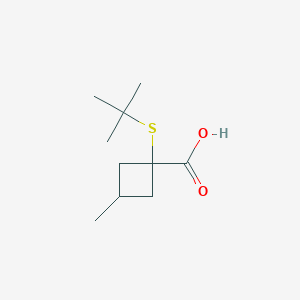 1-(Tert-butylsulfanyl)-3-methylcyclobutane-1-carboxylic acid