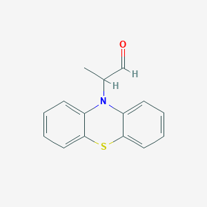 molecular formula C15H13NOS B13341074 2-(10H-Phenothiazin-10-yl)propanal 