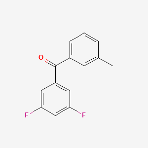 molecular formula C14H10F2O B1334113 3,5-Difluoro-3'-methylbenzophenone CAS No. 844885-06-9