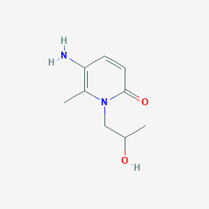 molecular formula C9H14N2O2 B13341134 5-Amino-1-(2-hydroxypropyl)-6-methyl-1,2-dihydropyridin-2-one 