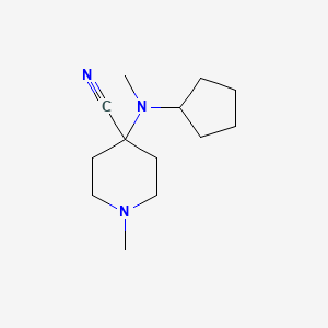 molecular formula C13H23N3 B13341137 4-[Cyclopentyl(methyl)amino]-1-methylpiperidine-4-carbonitrile 