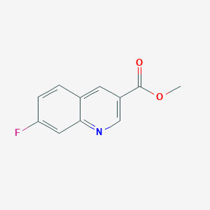 molecular formula C11H8FNO2 B13341176 Methyl 7-Fluoroquinoline-3-carboxylate 