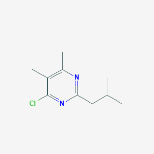 molecular formula C10H15ClN2 B13341193 4-Chloro-2-isobutyl-5,6-dimethylpyrimidine 