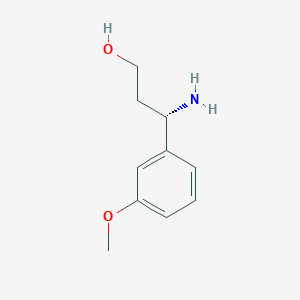 molecular formula C10H15NO2 B13341220 (3S)-3-amino-3-(3-methoxyphenyl)propan-1-ol 