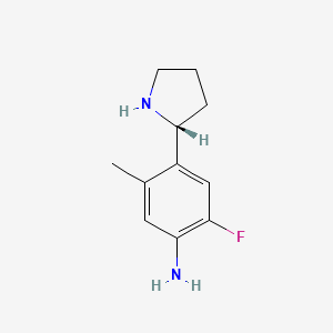 (R)-2-Fluoro-5-methyl-4-(pyrrolidin-2-yl)aniline