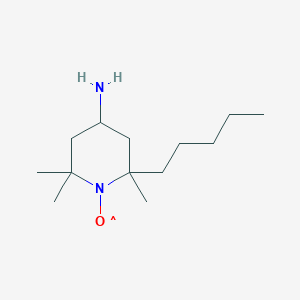 molecular formula C13H27N2O B13341255 4-Amino-2,2,6-trimethyl-6-pentyl-1-piperidinyloxy 