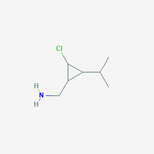 molecular formula C7H14ClN B13341270 (2-Chloro-3-isopropylcyclopropyl)methanamine 