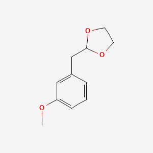 molecular formula C11H14O3 B1334128 2-[(3-甲氧基苯基)甲基]-1,3-二氧戊环 CAS No. 842123-95-9