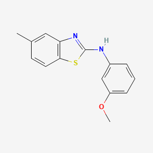 molecular formula C15H14N2OS B13341293 N-(3-Methoxyphenyl)-5-methylbenzo[d]thiazol-2-amine 