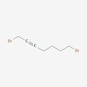 molecular formula C7H10Br2 B13341308 1,7-Dibromohept-2-yne 