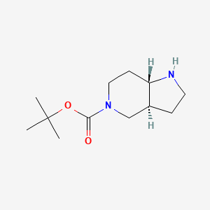 molecular formula C12H22N2O2 B13341325 Rel-tert-butyl (3aS,7aS)-octahydro-5H-pyrrolo[3,2-c]pyridine-5-carboxylate 