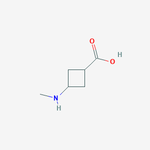 molecular formula C6H11NO2 B13341345 3-(Methylamino)cyclobutane-1-carboxylic acid 