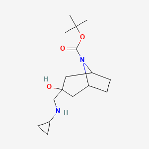 Tert-butyl 3-((cyclopropylamino)methyl)-3-hydroxy-8-azabicyclo[3.2.1]octane-8-carboxylate