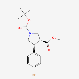 Rel-1-(tert-butyl) 3-methyl (3R,4S)-4-(4-bromophenyl)pyrrolidine-1,3-dicarboxylate