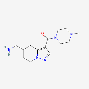 (5-(Aminomethyl)-4,5,6,7-tetrahydropyrazolo[1,5-a]pyridin-3-yl)(4-methylpiperazin-1-yl)methanone