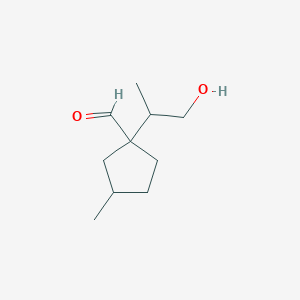 1-(1-Hydroxypropan-2-yl)-3-methylcyclopentane-1-carbaldehyde