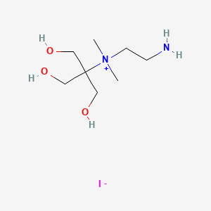 N-(2-Aminoethyl)-1,3-dihydroxy-2-(hydroxymethyl)-N,N-dimethylpropan-2-aminium iodide