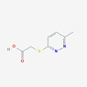 molecular formula C7H8N2O2S B13341491 2-((6-Methylpyridazin-3-yl)thio)acetic acid 