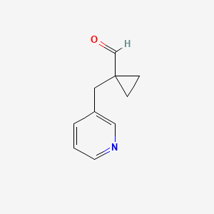 1-(Pyridin-3-ylmethyl)cyclopropane-1-carbaldehyde