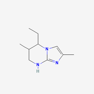 molecular formula C10H17N3 B13341515 5-Ethyl-2,6-dimethyl-5H,6H,7H,8H-imidazo[1,2-a]pyrimidine 