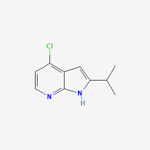 1H-Pyrrolo[2,3-b]pyridine, 4-chloro-2-(1-methylethyl)-