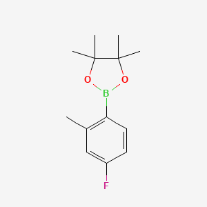 molecular formula C13H18BFO2 B1334157 2-(4-Fluoro-2-méthylphényl)-4,4,5,5-tétraméthyl-1,3,2-dioxaborolane CAS No. 815631-56-2