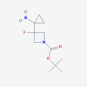 tert-Butyl 3-(1-aminocyclopropyl)-3-fluoroazetidine-1-carboxylate