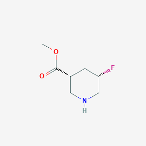 molecular formula C7H12FNO2 B13341583 Methyl (3R,5S)-5-fluoropiperidine-3-carboxylate 