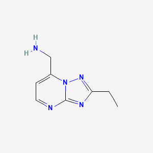 {2-Ethyl-[1,2,4]triazolo[1,5-a]pyrimidin-7-yl}methanamine