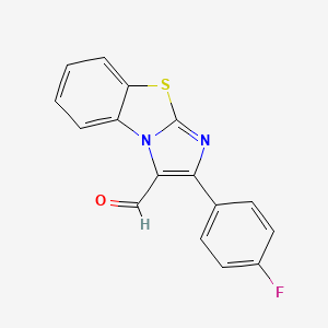 molecular formula C16H9FN2OS B1334161 2-(4-Fluorophenyl)imidazo[2,1-b][1,3]benzothiazole-3-carbaldehyde CAS No. 820245-76-9