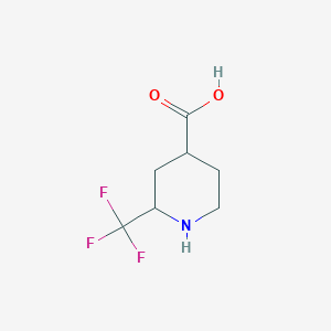 molecular formula C7H10F3NO2 B13341628 2-(Trifluoromethyl)piperidine-4-carboxylic acid 