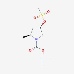 tert-Butyl (2S,4S)-2-methyl-4-((methylsulfonyl)oxy)pyrrolidine-1-carboxylate